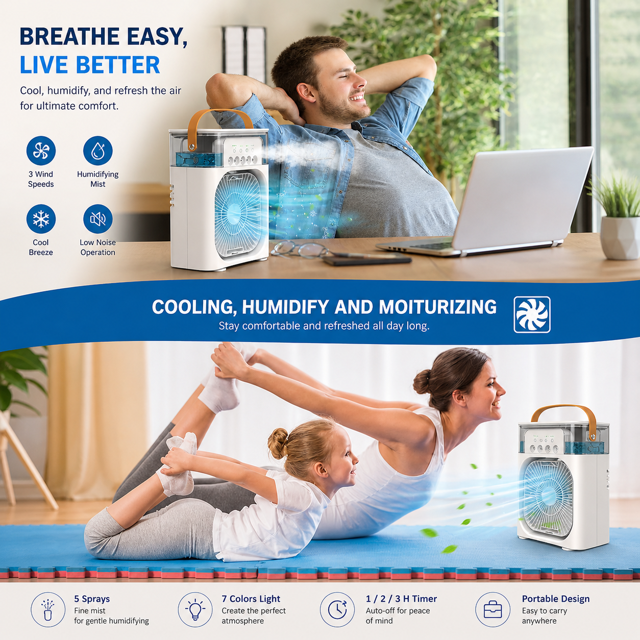 UreazyStore™ Mini Portable Cooler For Home