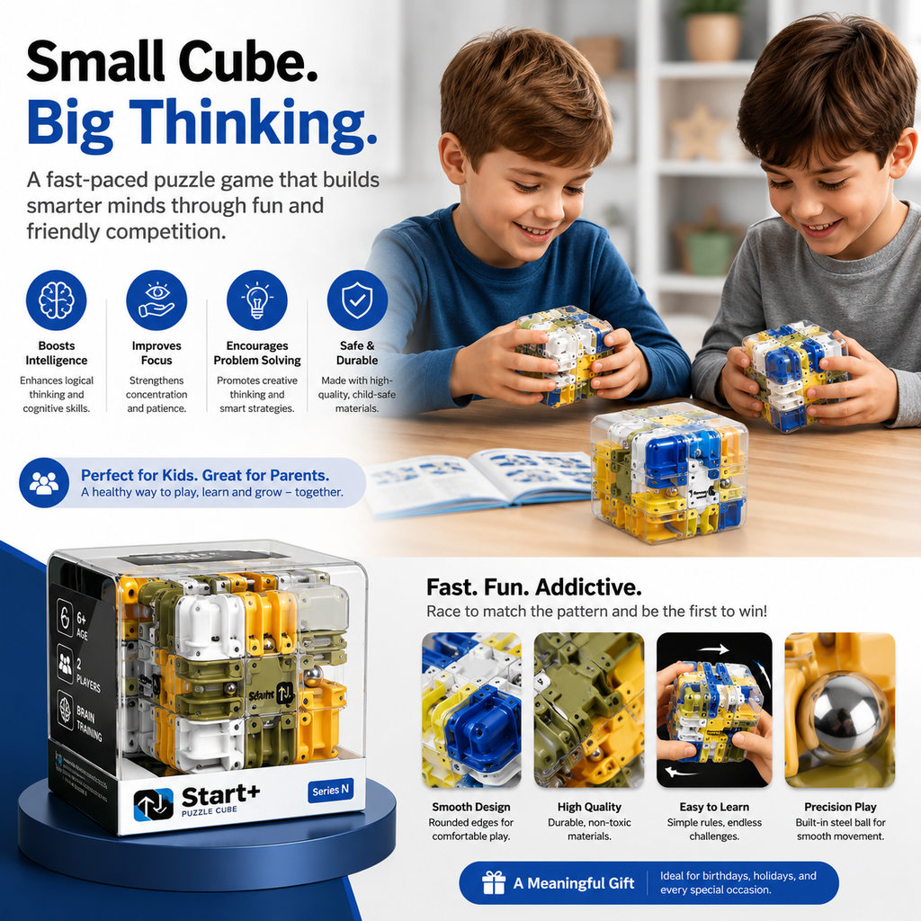 UreazyStore™ 3D Rolling Maze Cube – Focus & IQ Challenge