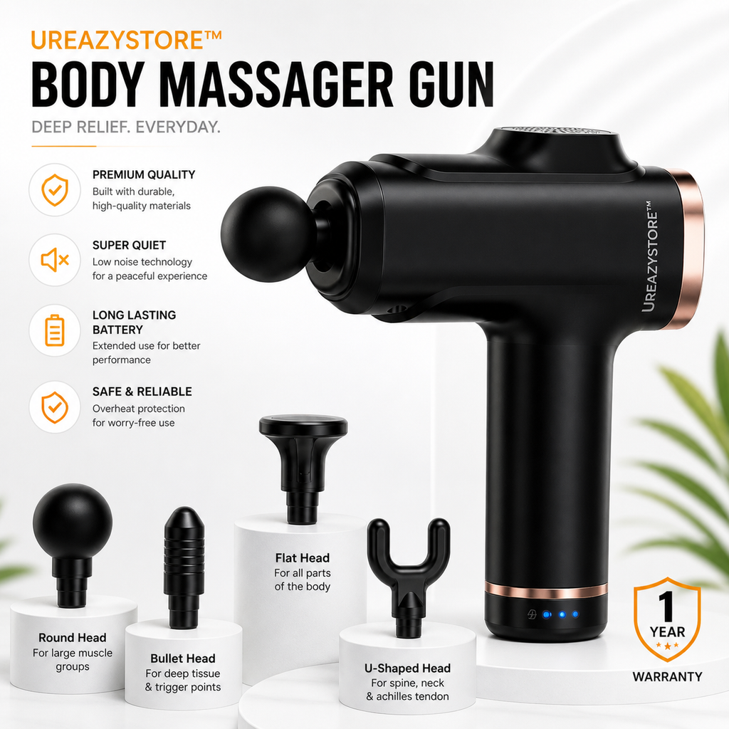 Ureazystore™ Body Massager Gun – Instant Pain Relief