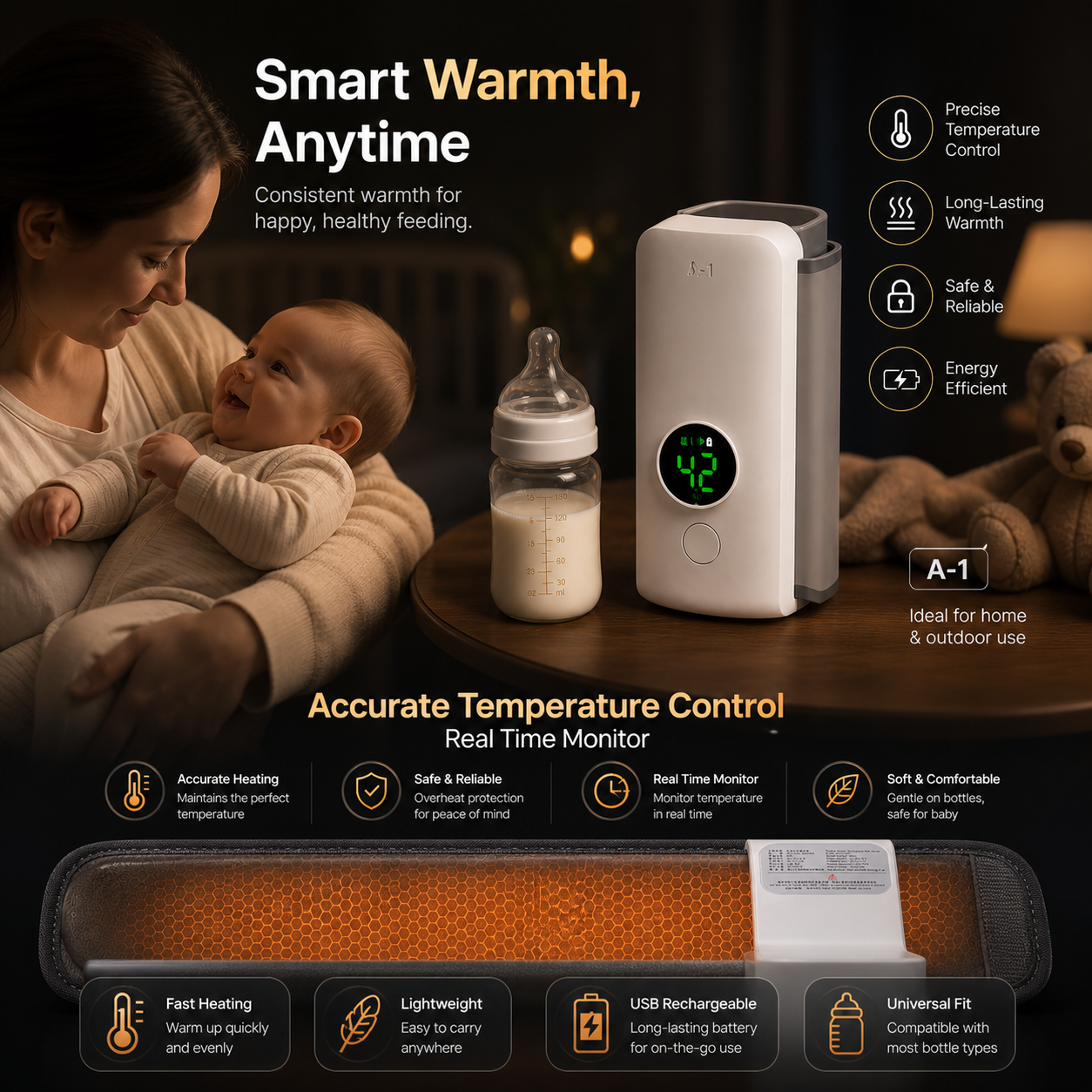 UreazyStore™ Portable Baby Bottle Warmer