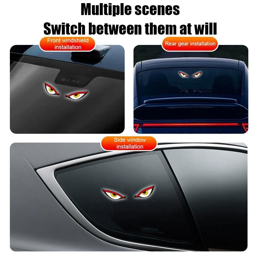 Solar Powered Devil Eye Light For Cars