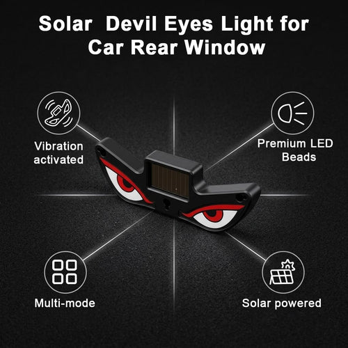 Solar Powered Devil Eye Light For Cars