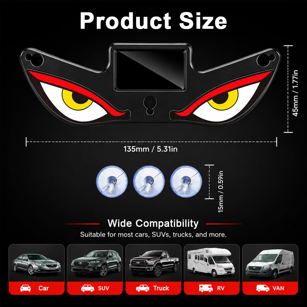 Solar Powered Devil Eye Light For Cars