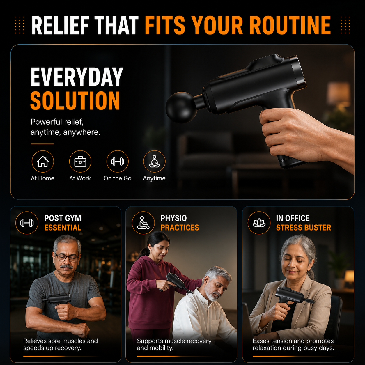 Ureazystore™ Body Massager Gun – Instant Pain Relief